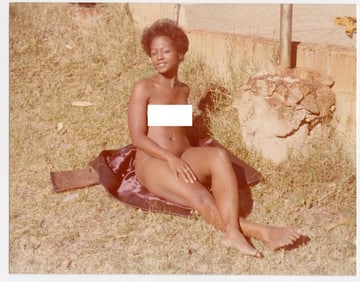 Vintage 1970s American Naturalism Nudism Female Model 4.5" x 3.5"