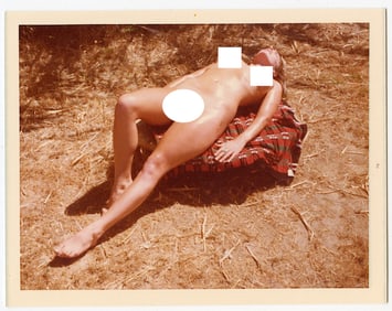 Vintage 1970s American Naturalism Nudism Female Model 4.5" x 3.5"