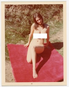Vintage 1970s American Naturalism Nudism Female Model 4.5" x 3.5"