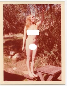 Vintage 1970s American Naturalism Nudism Female Model 4.5" x 3.5"
