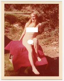 Vintage 1970s American Naturalism Nudism Female Model 4.5" x 3.5"