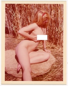 Vintage 1970s American Naturalism Nudism Female Model 4.5" x 3.5"