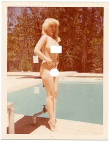 Vintage 1970s American Naturalism Nudism Female Model 4.5" x 3.5"
