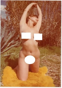 Vintage 1970s American Naturalism Nudism Female Model 4.5" x 3.5"