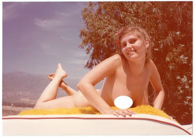 Vintage 1970s American Naturalism Nudism Female Model 4.5" x 3.5"