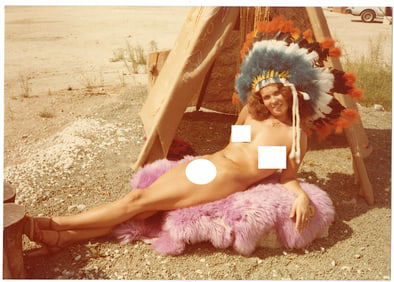 Vintage 1970s American Naturalism Nudism Female Model 4.5" x 3.5"