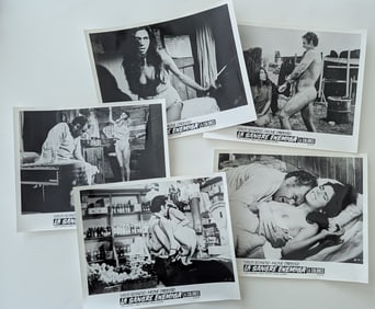 Set 5 Vintage Mexican Movie Stills "LA SANGRE ENEMIGA" , 1978