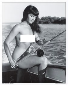 BUNNY YEAGER Vintage Pin Up Litho  Model BETTIE PAGE