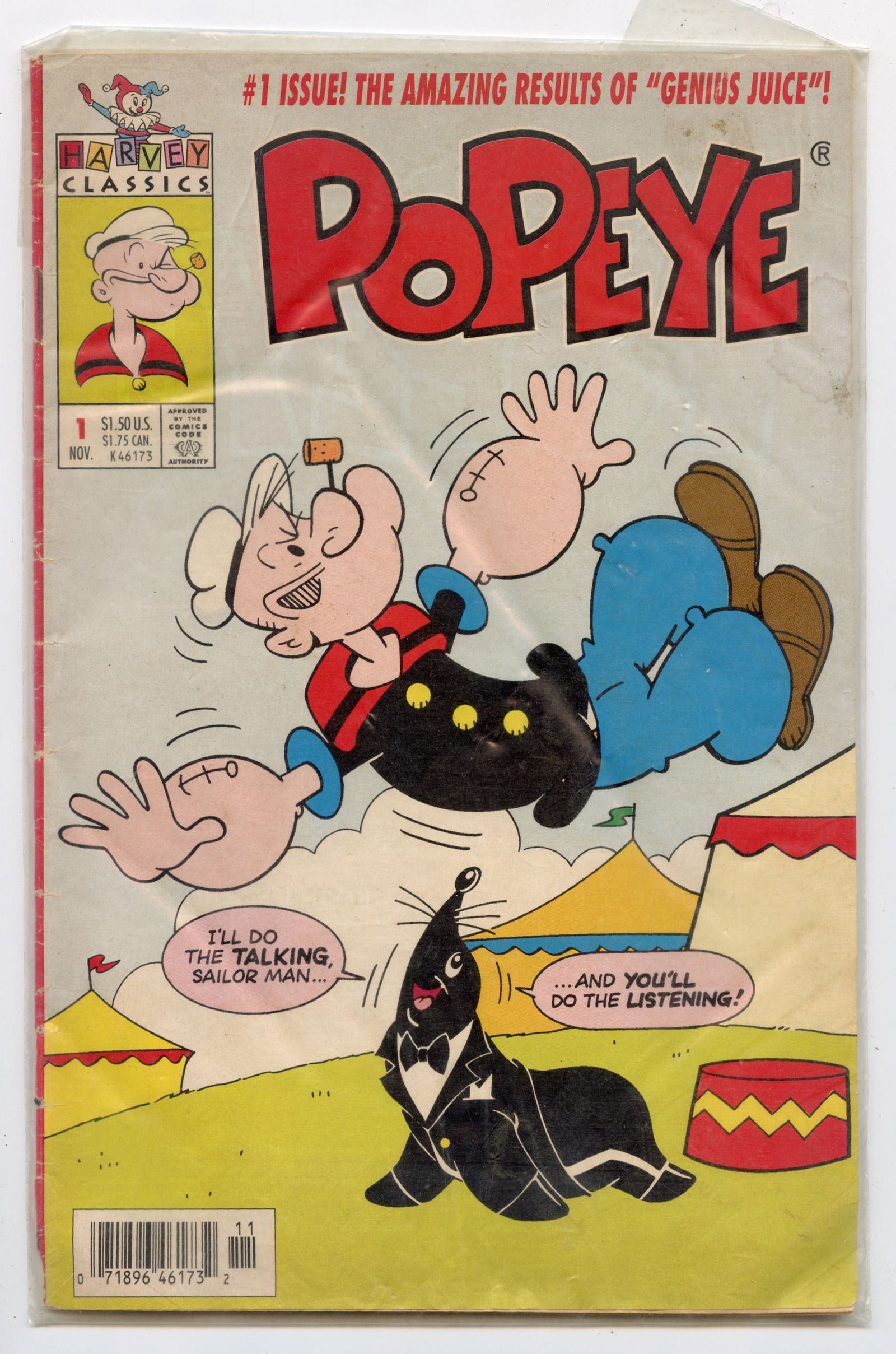 Harvey Classics: POPEYE #1- 1993 THE AMAZING RESULTS OF GENIUS JUICE