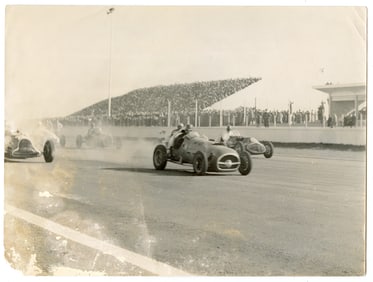 Vintage Original Car Racing Photo 7" x 9.5"