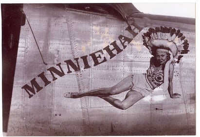 Later WWII Pacific War Kodak Photo U.S. Bombers NOSE ART 4.5" x 6"