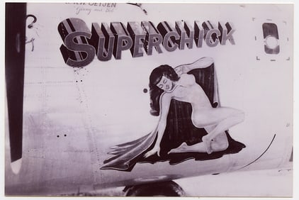 Later WWII Pacific War Kodak Photo U.S. Bombers NOSE ART 4.5" x 6"