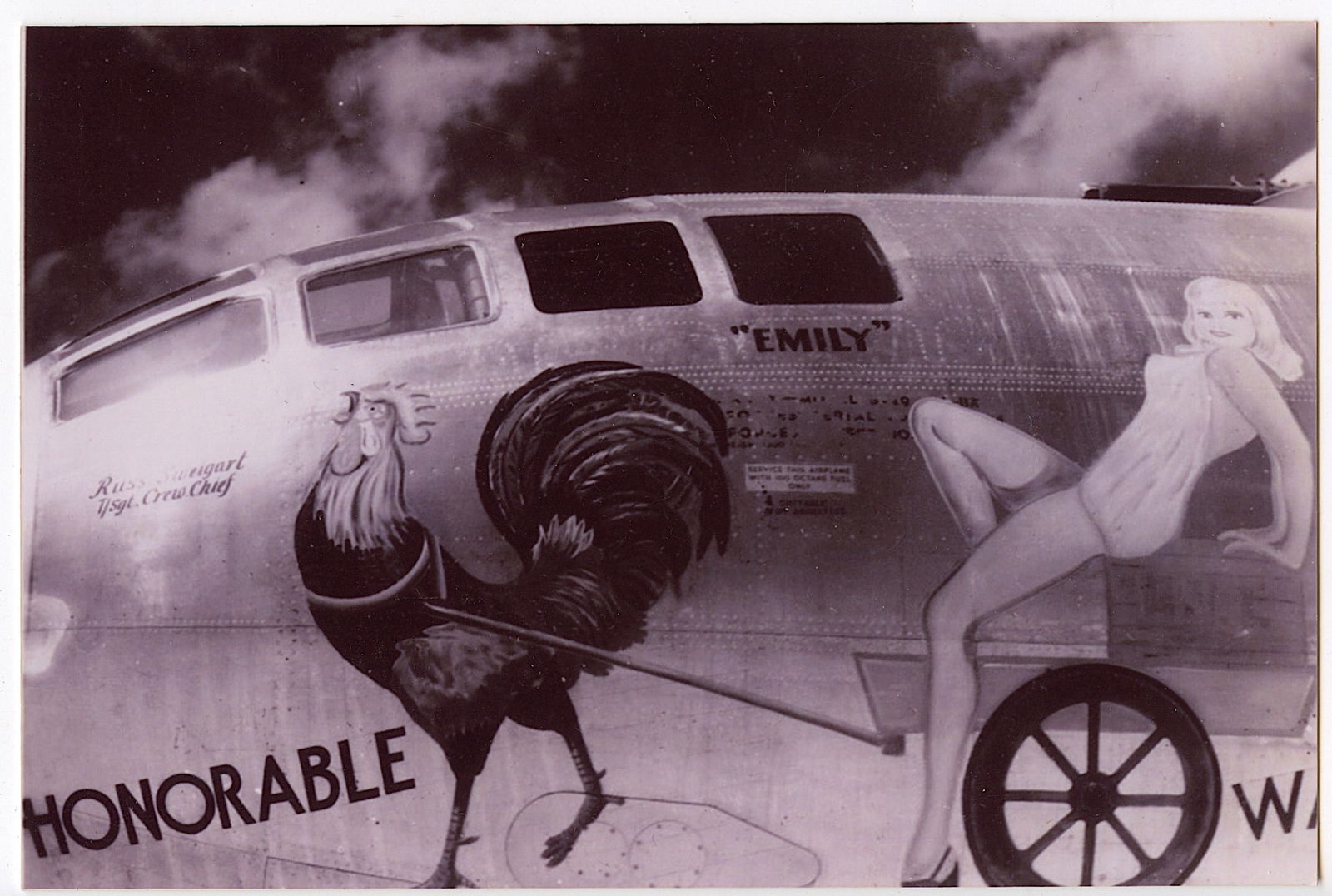 Later WWII Pacific War Kodak Photo U.S. Bombers NOSE ART  4.5" x 6" (1 of 2)