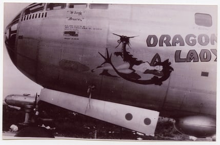 Later WWII Pacific War Kodak Photo U.S. Bombers NOSE ART 4.5" x 6"