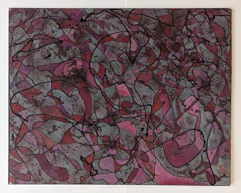 DANIEL MARTINEZ (1961- ) Abstract Expressionism Oil Listed Artist