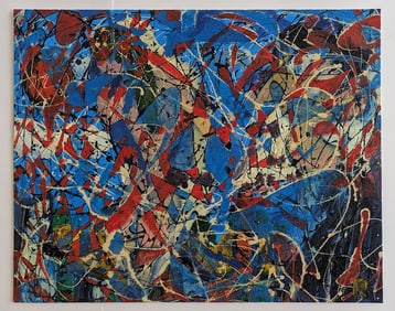 DANIEL MARTINEZ (1961- ) Abstract Expressionism Oil Listed Artist