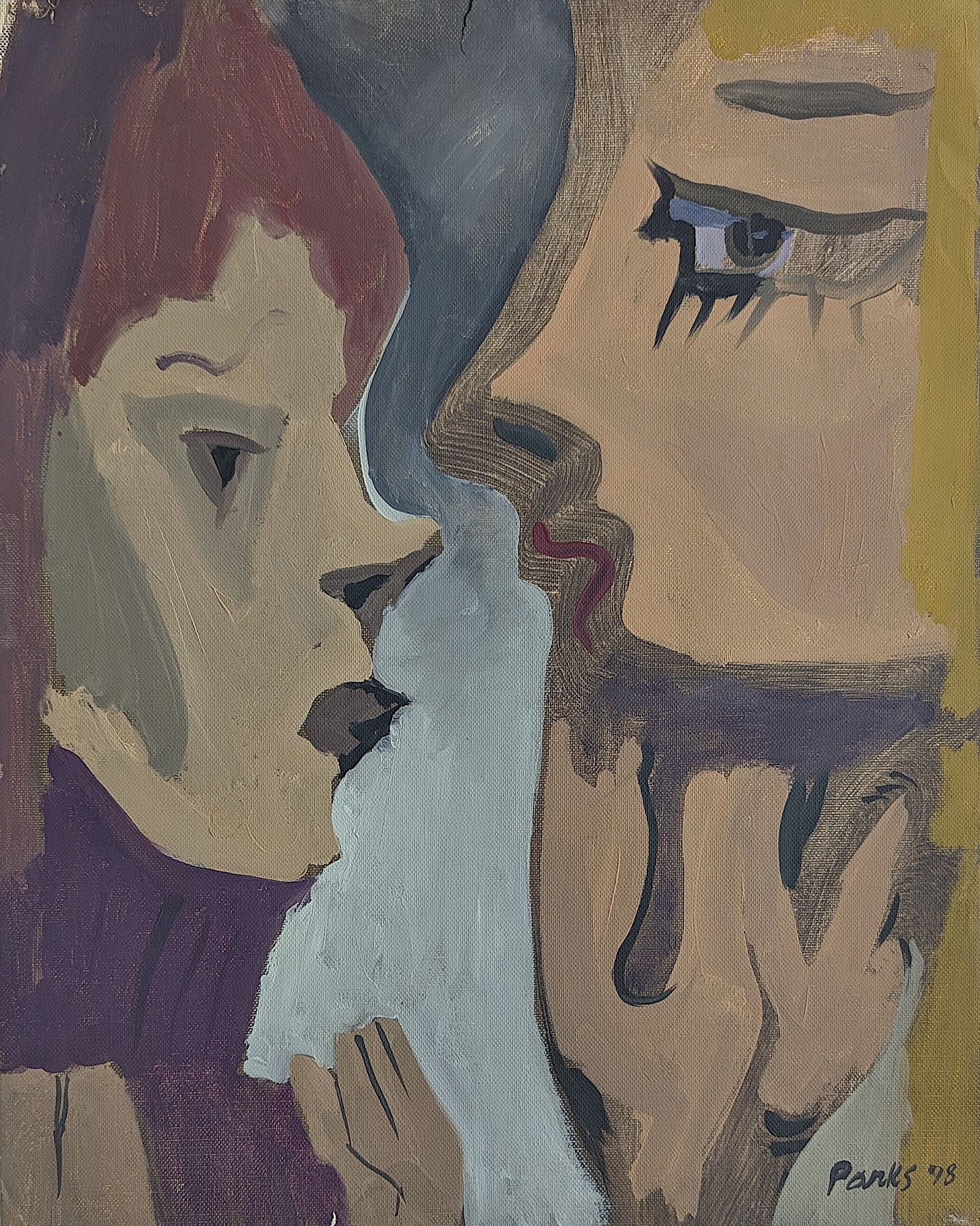 Original American Expressionism  Oil by  HARVEY C. PARKS (1948 - 2017) (1 of 3)