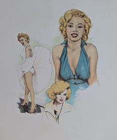 Vintage Marilyn Monroe Pin Up Lithograph 26" x 20"