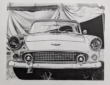 James Farrah (American, B.1950) Automobile Lithograph 19.50" x 26"