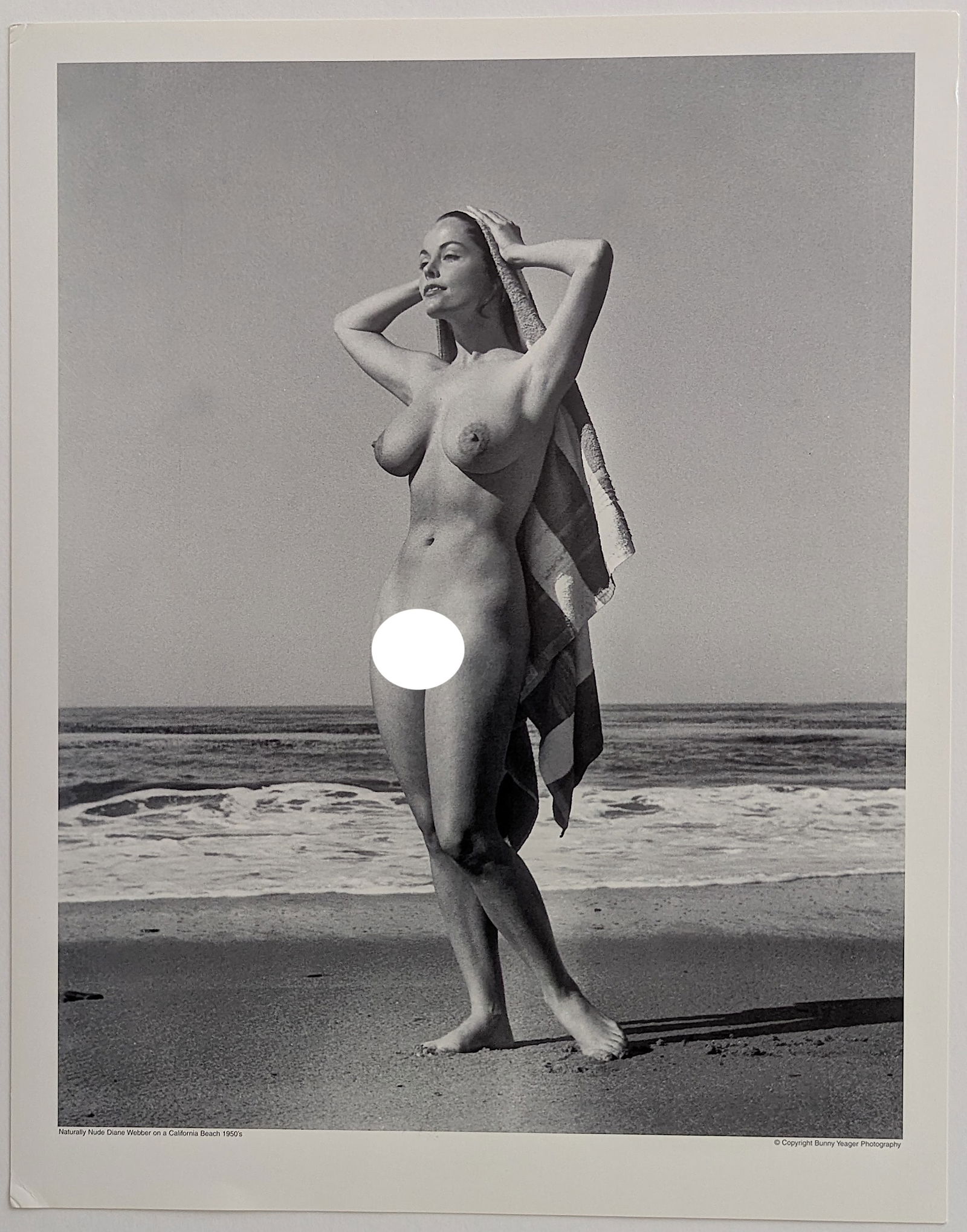 Vintage PHOTOGRAPH of  DIANE WEBBER by BUNNY YEAGER 14" x 11" STAMPED (1 of 4)