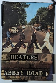 Vintage BEATLES ABBEY ROAD POSTER 1990 National Trends, Inc. 35" x 23"