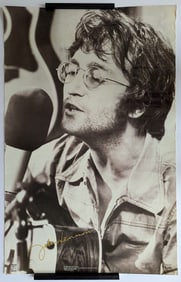 Vintage Poster JOHN LENNON Signed on Plate 34.5" x 22.25"