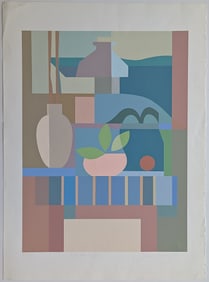 Silk Screen by JANET SOROKIN Approx. 22" x 30" Signed 1986
