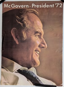 Vintage political Poster McGovern President '72. Approx. 28.5" x 20.75"