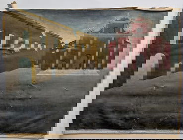 Vintage Original Old Oil on Canvas Follower of CHIRICO 27" x 19.25"