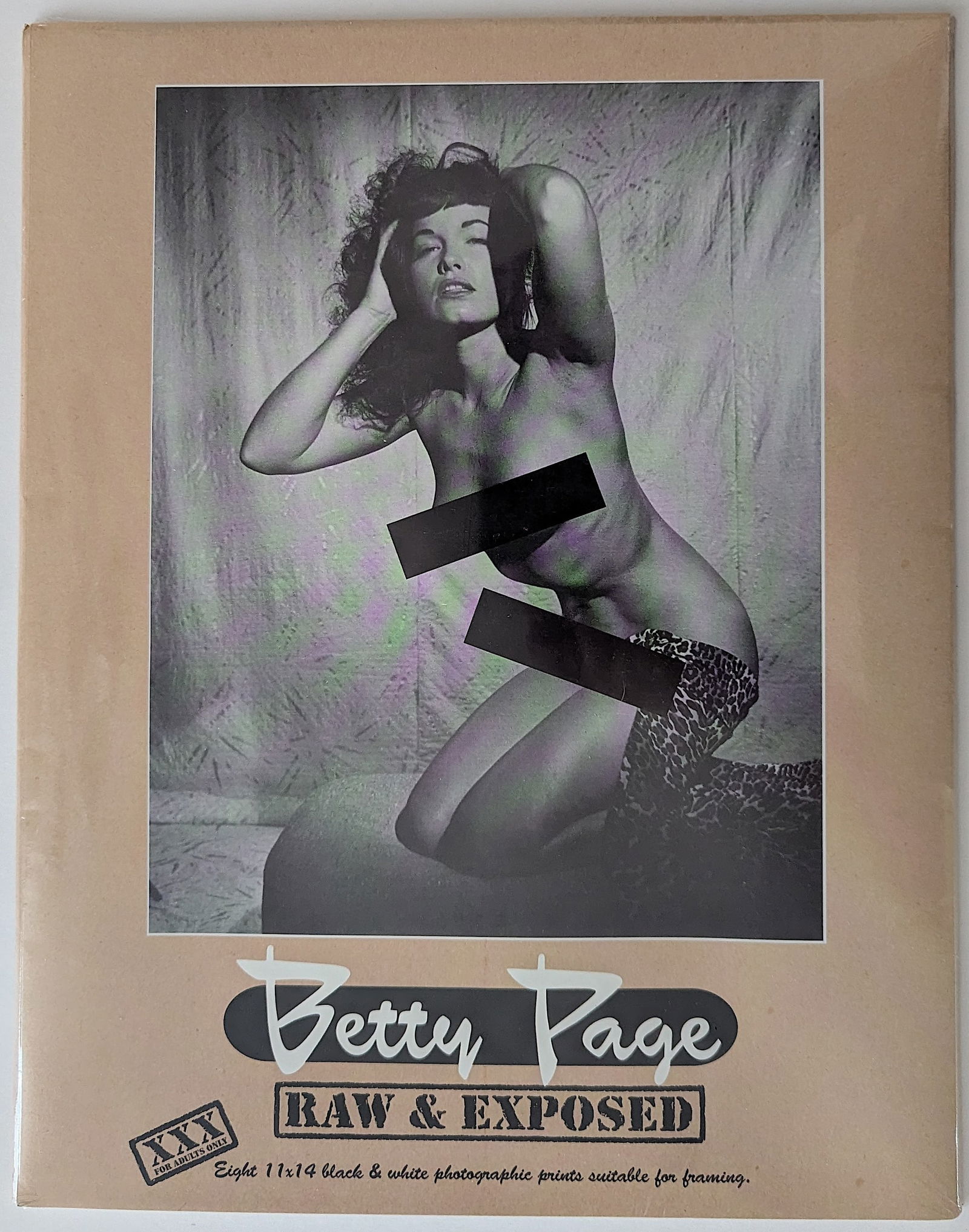 Betty Page Pin Up Raw & Exposed Eight Photographic Printa 11" x 14" (1 of 2)