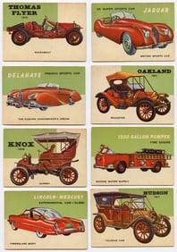 Vintage Set 8 Tradecards Topps 1954 World On Wheels