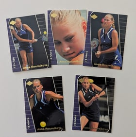 2000 Collector's Edge Anna Kournikova Silver Crystal Complete 5 Card Set Rare