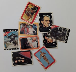Vintage Set Trade Cards Stickers Movies Incl. Star Wars