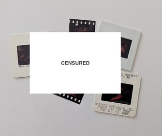 Vintage 20th C. Set CENSURED 35mm Transparencies Nudes Adults