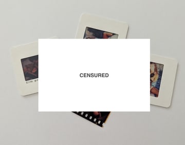 Vintage 20th C. Set CENSURED 35mm Transparencies Nudes Adults