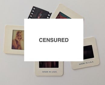 Vintage 20th C. Set CENSURED 35mm Transparencies Nudes Adults