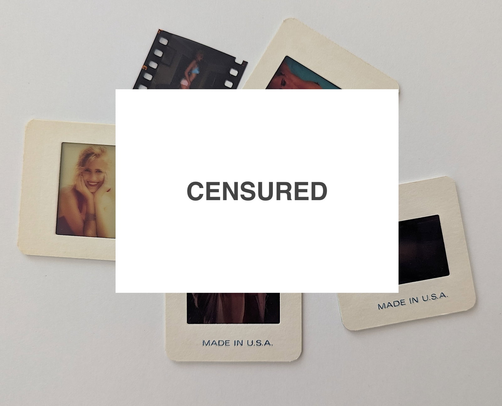 Vintage 20th C. Set CENSURED 35mm Transparencies Nudes Adults: This lot is from the estate of deceased collector in RI. We have included quality images to show it's actual condition. This lot is located in Boca Raton, Fl and its shipment will be made directly by 