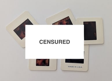Vintage 20th C. Set CENSURED 35mm Transparencies Nudes Adults