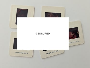 Vintage 20th C. Set CENSURED 35mm Transparencies Nudes Adults