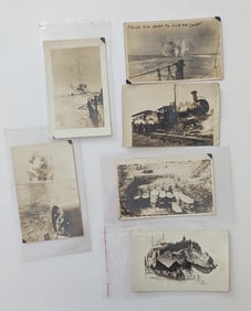 Vintage Pair original Photos WW1 American Military Destroyers Cuffins