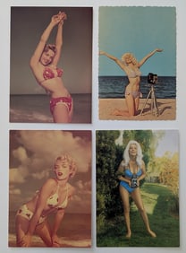 Set Vintage Original Bunny Yeager Pin Up Models Postcards