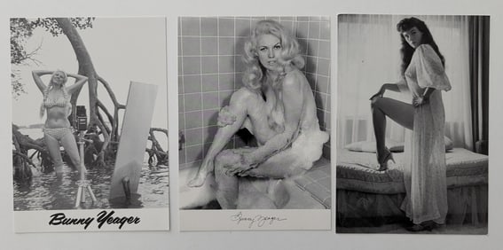 Set Vintage Original Bunny Yeager Pin Up Models Postcards