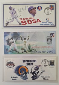Set 3 Sports Baseball / Football Official Commemorative Envelope