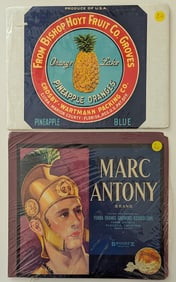 Vintage Set with Old Original Labels Tobacco Fruits Cigars