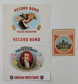 Vintage Set with Old Original Labels Tobacco Fruits Cigars