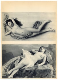 Vintage / Antique Heliogravures French Artistic Nudes
