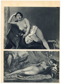 Vintage / Antique Heliogravures French Artistic Nudes