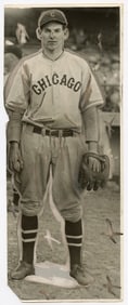 Vintage Photo Baseball Player WOODY ENGLISH 10" x 4"