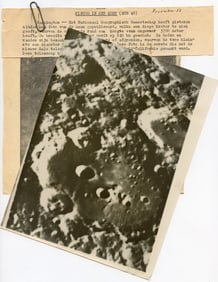 Vintage Moon Published Photo by 200 Inch Telescope Approx. 6" x 8"