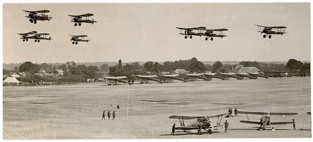 Vintage Phtograph Aviation Base Bombers Biplane Bulldos S 4" x 9"